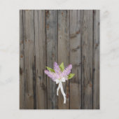 Papier Faire-part de mariage BUDGÉTAIRE Lilacs et lumière (Dos)