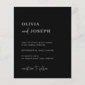 Papier Faire-part de mariage budgétaire minimaliste simpl (Devant)