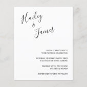 Papier Faire-part de mariage budgétaire moderne minimalis (Devant)