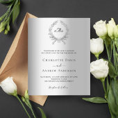 Papier Faire-part de mariage budgétaire monogramme de cou