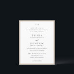 Papier Faire-part de mariage budgétaire neutre de Trisha<br><div class="desc">Invitations de mariage modernes avec un design propre avec des polices serif et script.</div>