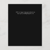 Papier Faire-part de mariage budgétaire noir blanc classi (Dos)