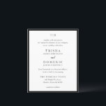 Papier Faire-part de mariage budgétaire noir et blanc de<br><div class="desc">Invitations de mariage modernes avec un design propre avec des polices serif et script.</div>