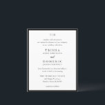 Papier Faire-part de mariage budgétaire noir et blanc de<br><div class="desc">Invitations de mariage modernes avec un design propre avec des polices serif et script.</div>
