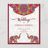 Papier Faire-part de mariage budgétaire pour éléphant Man (Devant)