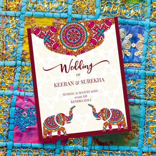 Papier Faire-part de mariage budgétaire pour éléphant Man