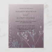 Papier Faire-part de mariage budgétaire sur le feuillage (Devant)