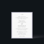 Papier Faire-part de mariage budgétaire Trisha Lilac<br><div class="desc">Invitations de mariage modernes avec un design propre avec des polices serif et script.</div>