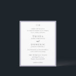 Papier Faire-part de mariage budgétaire Trisha Lilac<br><div class="desc">Invitations de mariage modernes avec un design propre avec des polices serif et script.</div>