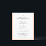 Papier Faire-part de mariage budgétaire Trisha Peach<br><div class="desc">Invitations de mariage modernes avec un design propre avec des polices serif et script.</div>