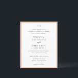 Papier Faire-part de mariage budgétaire Trisha Peach<br><div class="desc">Invitations de mariage modernes avec un design propre avec des polices serif et script.</div>
