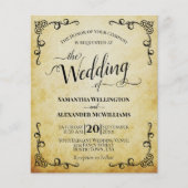 Papier Faire-part de mariage BUDGÉTAIRE vintage (Devant)