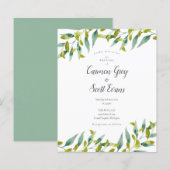 Papier Faire-part de mariage chic avec écriture Budget Gr (Devant / Derrière)