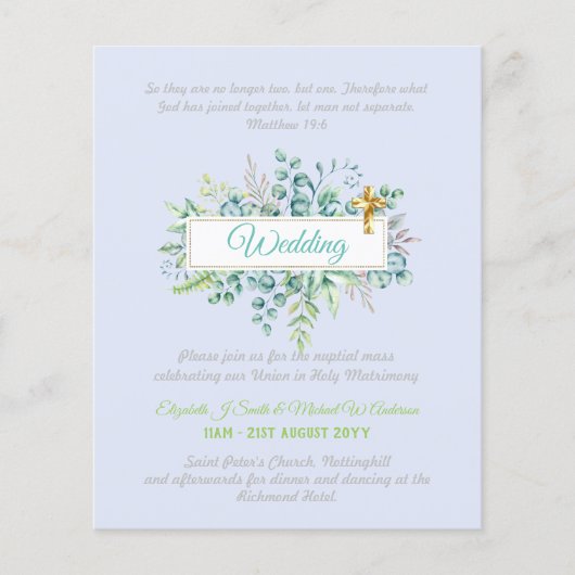 Papier Faire-part de mariage chrétienne moderne (Devant)