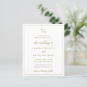 Papier Faire-part de mariage classique à budget monogramm (Debout devant)