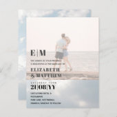 Papier Faire-part de mariage CLASSIQUE AVEC SUPERPOSITION (Devant / Derrière)