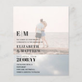 Papier Faire-part de mariage CLASSIQUE AVEC SUPERPOSITION (Devant)