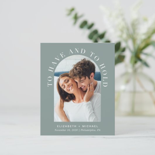 Papier Faire-part de mariage d'affichage de code QR de l' (Debout devant)