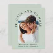 Papier Faire-part de mariage d'affichage de code QR de l' (Devant / Derrière)