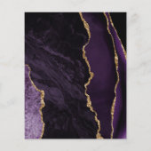 Papier Faire-part de mariage d'âge or violet profond du b (Dos)