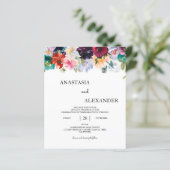 Papier Faire-part de mariage d'aquarelle budgétaire Invit (Debout devant)