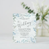 Papier Faire-part de mariage d'aquarelle Eucalyptus Budge (Debout devant)