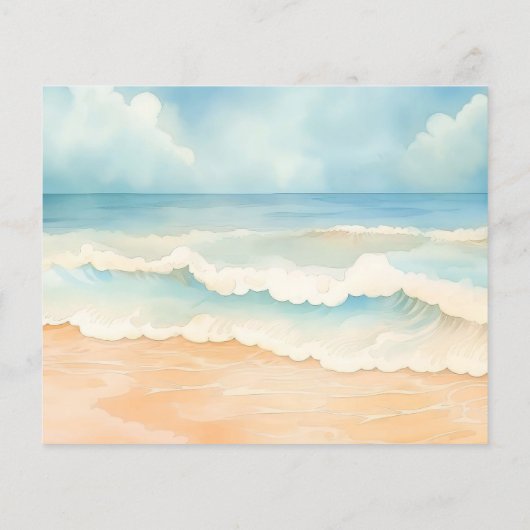 Papier Faire-part de mariage d'arc de plage (Dos)