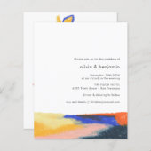 Papier Faire-part de mariage d'art Abstrait budgétaire (Devant / Derrière)