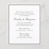 Faire-part de mariage de bordure du script formel