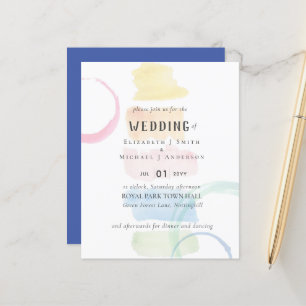 Papier Faire-part de mariage de brosse à aquarelle modern