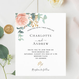 Papier Faire-part de mariage de broussailles d'eucalyptus