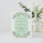 Papier Faire-part de mariage de budget d'arche verte saug (Debout devant)