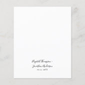 Papier Faire-part de mariage de budget floral de la marin (Dos)