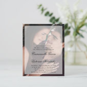 Papier Faire-part de mariage de budget photo moderne (Debout devant)