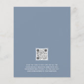 Papier Faire-part de mariage de code QR bleu budget (Dos)