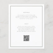 Papier Faire-part de mariage de code QR budget minimal et (Dos)