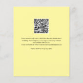 Papier Faire-part de mariage de code QR citron jaune budg (Dos)
