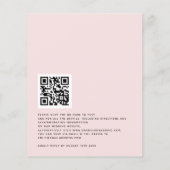 Papier Faire-part de mariage de code QR de flush budget (Dos)