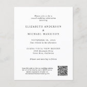 Papier Faire-part de mariage de code QR de l'arc budgétai (Dos)