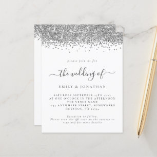 Papier Faire-part de mariage de code QR de Parties scinti