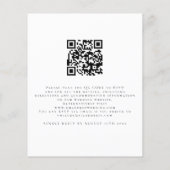 Papier Faire-part de mariage de code QR de script simple  (Dos)