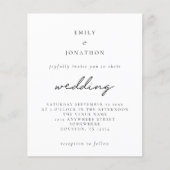 Papier Faire-part de mariage de code QR de script simple  (Devant)