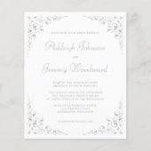 Papier Faire-part de mariage de code QR du feuillage arge (Devant)