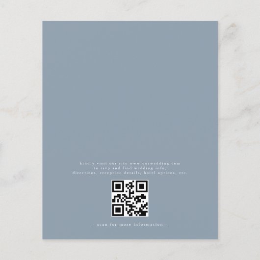 Papier Faire-part de mariage de code QR du Fleur sauvage  (Dos)