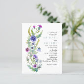 Papier FAIRE-PART DE MARIAGE de code QR du Fleur sauvage (Debout devant)