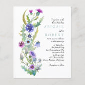 Papier FAIRE-PART DE MARIAGE de code QR du Fleur sauvage (Devant)