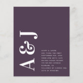 Papier Faire-part de mariage de code QR du monogramme bud (Devant)