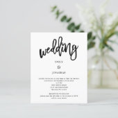 Papier Faire-part de mariage de code QR du script d'art b (Debout devant)