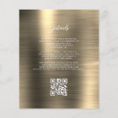 Papier Faire-part de mariage de code QR Gold Glam Budget (Dos)