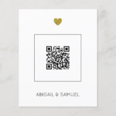 Papier Faire-part de mariage de code QR gris foncé du bud (Devant)